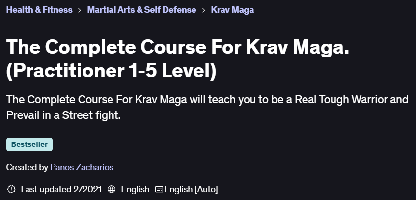 Pictures · The Complete Course For Krav Maga. (Practitioner 1-5 Level) 2021-2