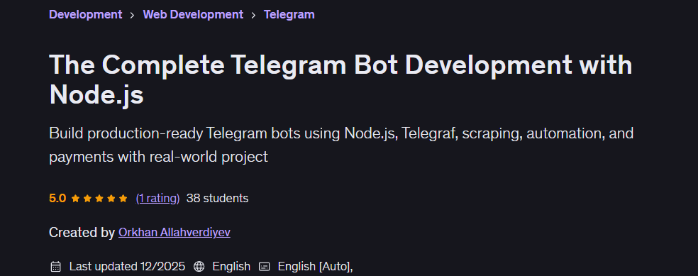 Bilder · Die vollständige Telegram-Botentwicklung mit Node.js 2025-12