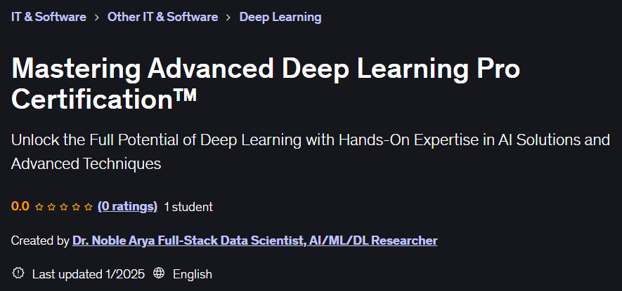 Pictures · Mastering Advanced Deep Learning Pro Certification™ 2025-1