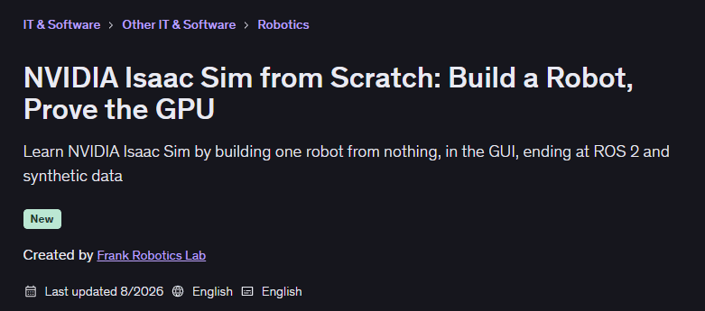 이미지 · NVIDIA 이사크 시미 Scratch: Robot Build, Prove the GPU 2026-8