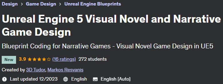 Pictures · Unreal Engine 5 Visual Novel and Narrative Game Design 2023-12
