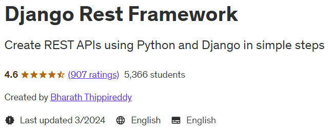 Pictures · Udemy — Django Rest Framework 2022-1