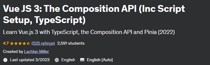 Pictures · Udemy — Vue JS 3: The Composition API (Inc Script Setup, TypeScript) 2022-10
