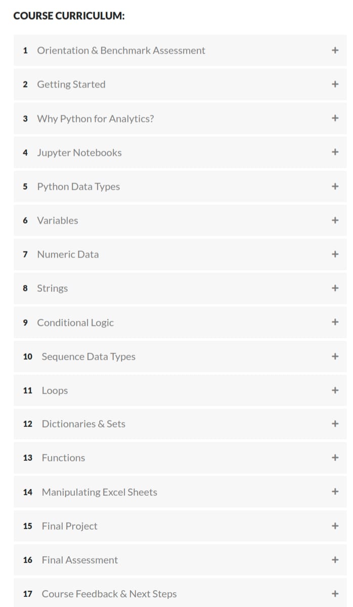 Course topics · Maven Analytics – Python Foundations for Data Analysis 2025-10