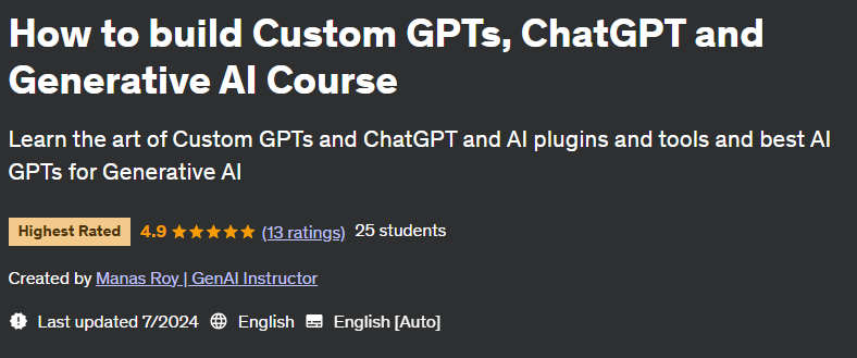 Pictures · Udemy — How to build Custom GPTs, ChatGPT and Generative AI Course 2024-7