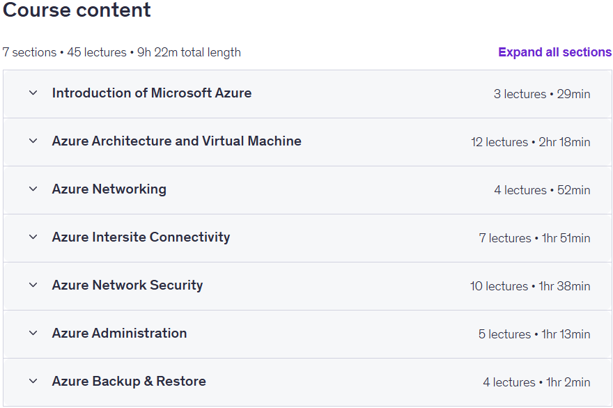 Temas del curso · Microsoft Azure Arquitecto asociado con guía de certificación 2025-11