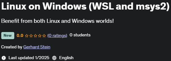 Pictures · Udemy — Linux on Windows (WSL and msys2) 2025-1
