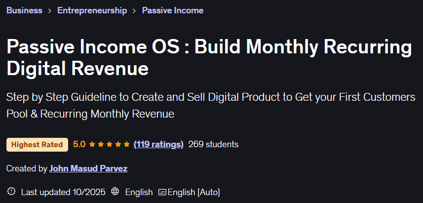 Pictures · Passive Income OS : Build Monthly Recurring Digital Revenue 2025-8