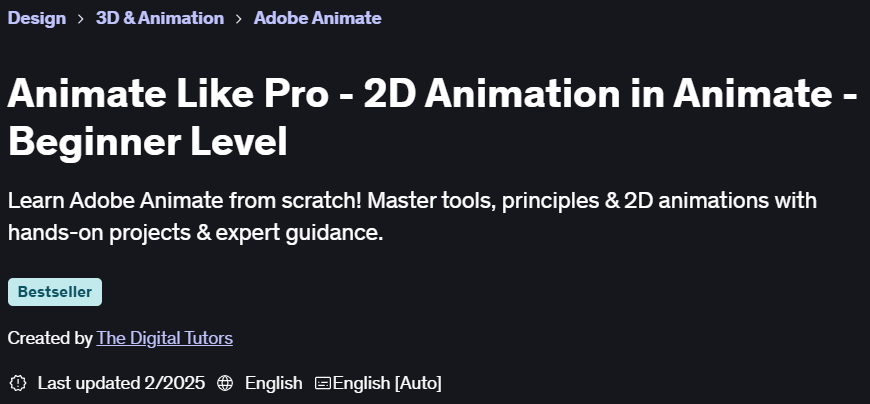 Pictures · Animate Like Pro – 2D Animation in Animate – Beginner Level 2025-2