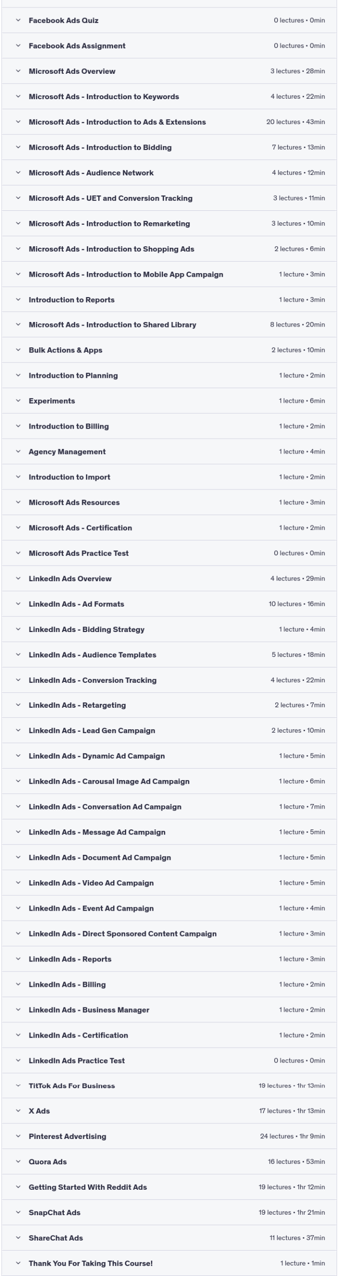 Course topics · Udemy — 11 Ads Platforms in 1 Course 2025: Learn Paid Advertising! 2025-5