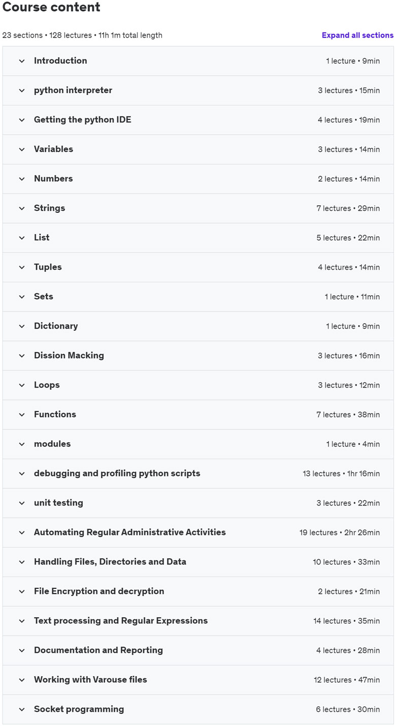 Course topics · Mastering System Administration with Python 2024-3