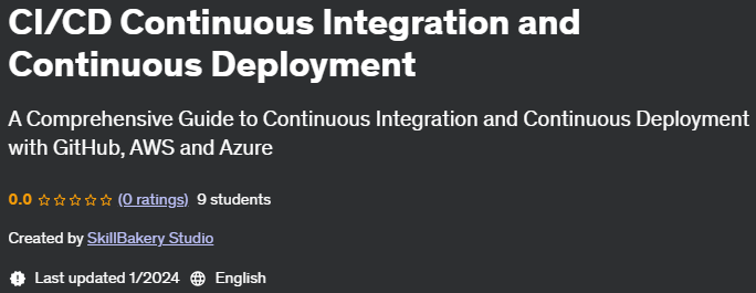 Pictures · Udemy — CI/CD Continuous Integration and Continuous Deployment 2024-1
