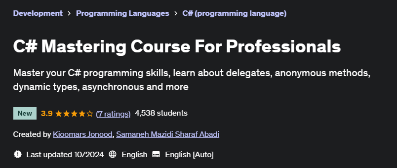 Pictures · Udemy — C# Mastering Course For Professionals 2024-10