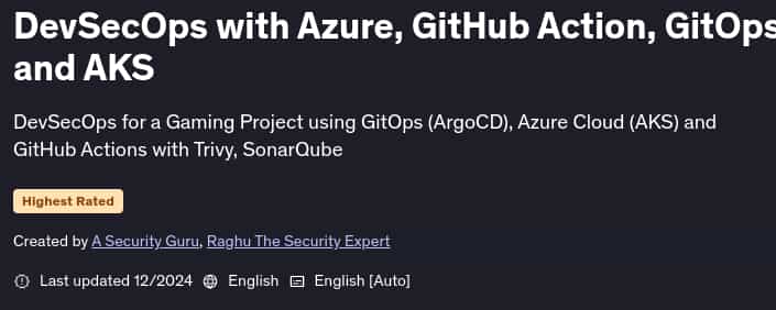 Pictures · Udemy — DevSecOps with Azure, GitHub Action, GitOps and AKS 2024-12