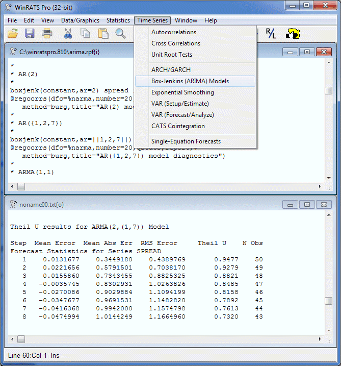 Pictures · WinRATS (RATS) Pro 10.00 x86/x64