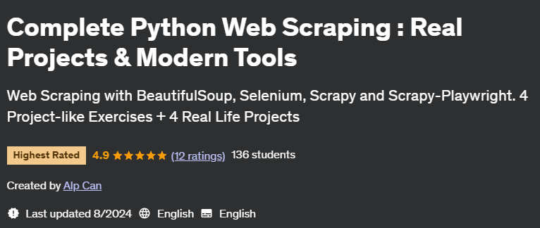 Pictures · Udemy — Complete Python Web Scraping : Real Projects & Modern Tools 2024-7