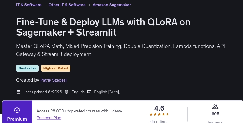 이미지 · Sagemaker + Streamlit에서 QLoRA와 함께 Fine-Tune & Deploy LLM 2025-7