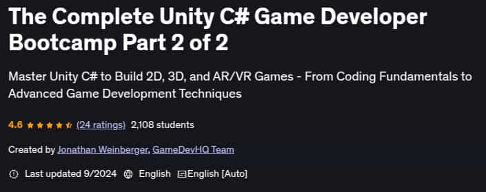 Pictures · The Complete Unity C# Game Developer Bootcamp Part 2 of 2 2024-9