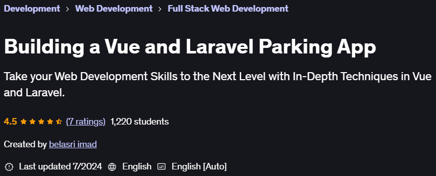 Pictures · Building a Vue and Laravel Parking App 2024-7