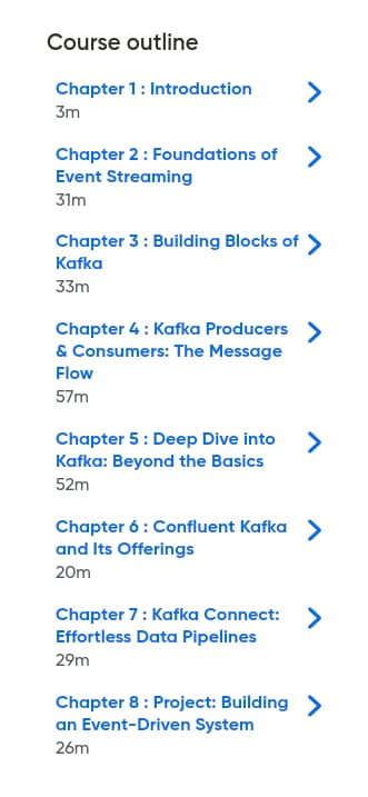Course topics · Oreilly — Kafka: Building Reliable Real-Time Event Systems 2025-8