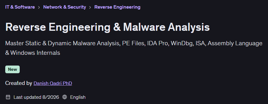 Pictures · Reverse Engineering & Malware Analysis 2026-8