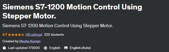 Pictures · Udemy — Siemens S7-1200 Motion Control Using Stepper Motor. 2020-7