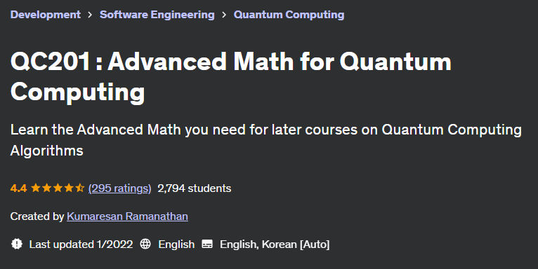 Pictures · Udemy — QC201 : Advanced Math for Quantum Computing 2022-1