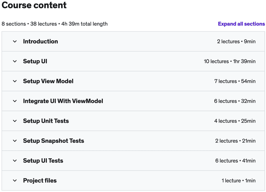 Temas del curso · iOS & Swift – MVVM, Combine, SnapKit, Snapshot/UI/Unit pruebas 2023-1