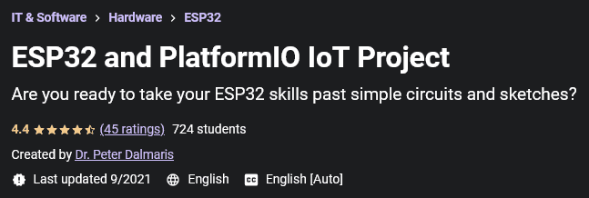 Pictures · Udemy — ESP32 and PlatformIO IoT Project 2021-7
