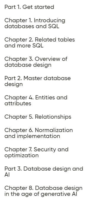 कोर्स के विषय · Oreilly – Grokking Relational Database Design, वीडियो संस्करण 2025-3