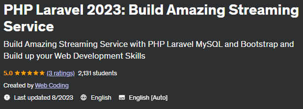 Pictures · PHP Laravel 2023: Build Amazing Streaming Service 2023-8