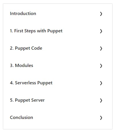 Course topics · Learning Puppet 2023-12