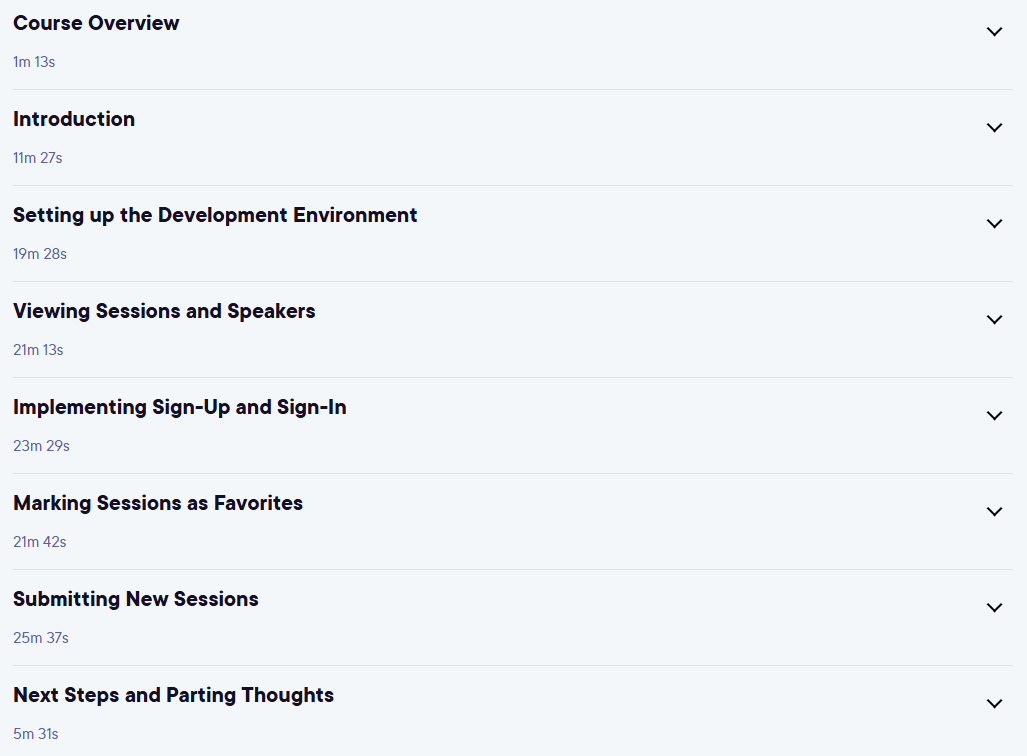 Course topics · Pluralsight — Building React Native Apps with Redux and GraphQL 2024-2