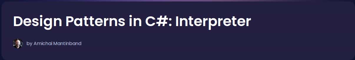 Pictures · Dometrain — Design Patterns in C#: Interpreter 2024-11