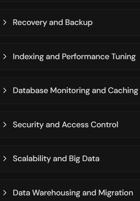 Course topics · TakeUForward — DBMS Database Concepts 2025-8
