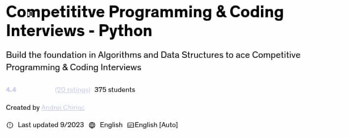 Pictures · Competititve Programming & Coding Interviews – Python 2023-9