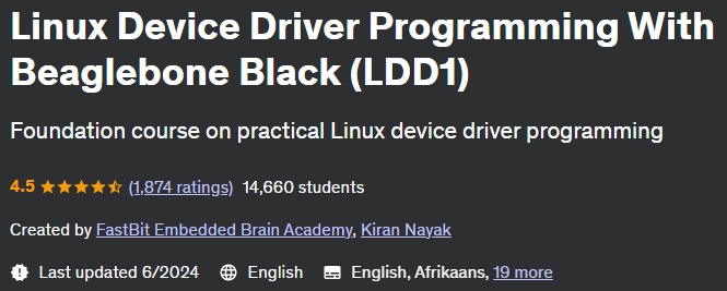 Pictures · Linux Device Driver Programming With Beaglebone Black (LDD1) 2024-6