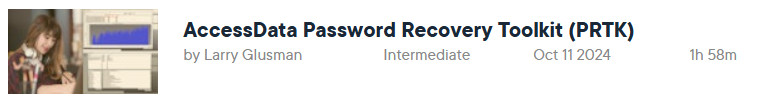 Pictures · Pluralsight — AccessData Password Recovery Toolkit (PRTK) 2024-10