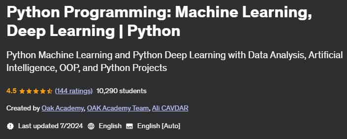 Pictures · Python Programming: Machine Learning, Deep Learning | Python 2024-4