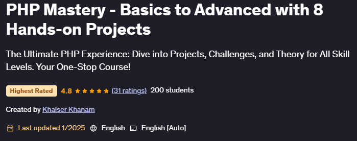 Pictures · Udemy — PHP Mastery – Basics to Advanced with 8 Hands-on Projects 2024-4