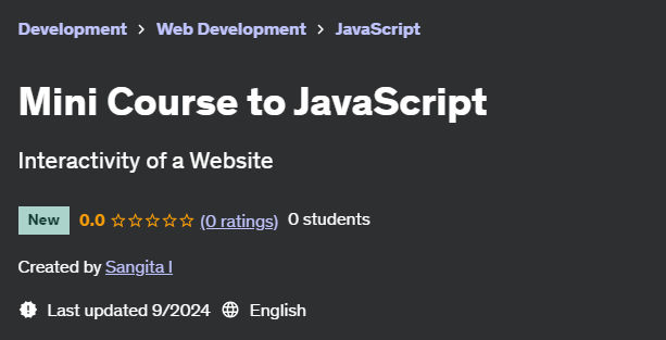 Pictures · Udemy — Mini Course to JavaScript 2024-9