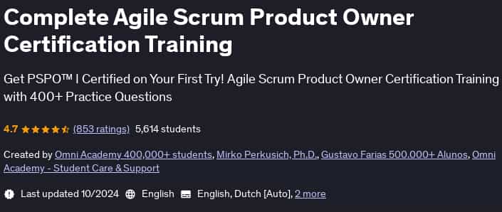 Pictures · Udemy — Complete Agile Scrum Product Owner Certification Training 2024-10