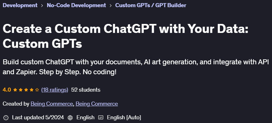 Pictures · Udemy — Create a Custom ChatGPT with Your Data: Custom GPTs 2023-12
