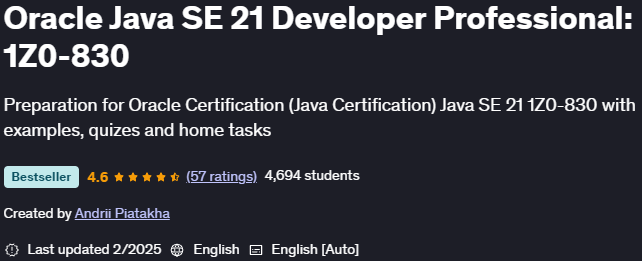 Pictures · Udemy — Oracle Java SE 21 Developer Professional: 1Z0-830 2024-11