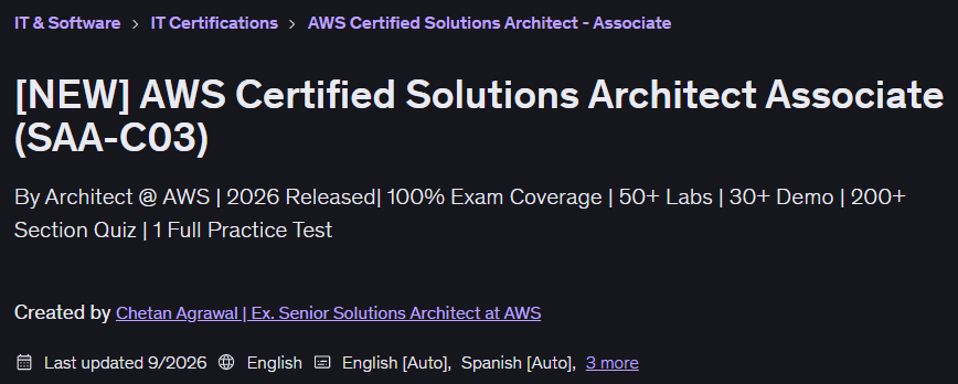 Pictures · [NEW] AWS Certified Solutions Architect Associate (SAA-C03) 2026-9