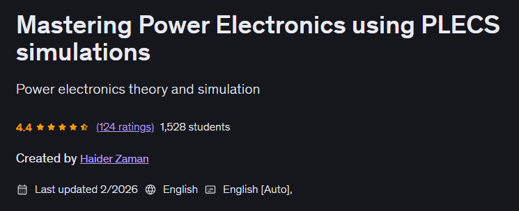 Pictures · Mastering Power Electronics using Plecs simulations 2026-2