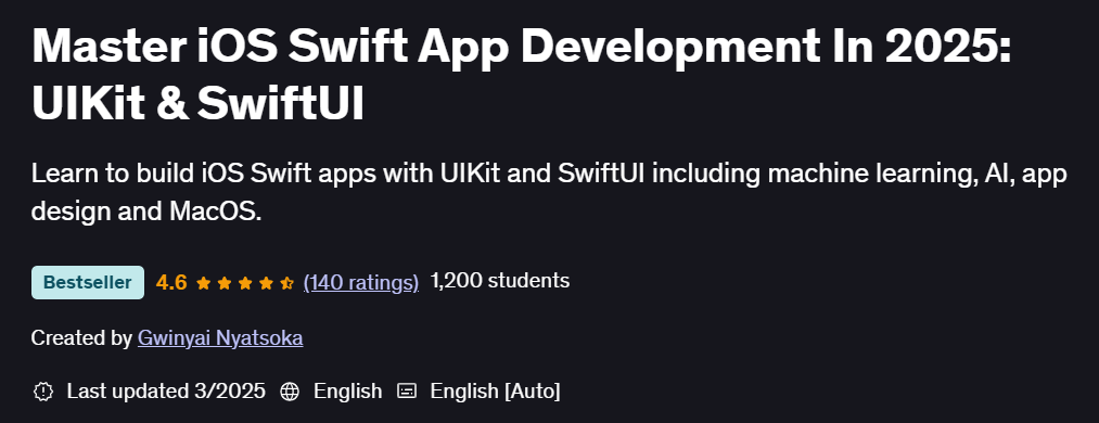 Pictures · Udemy — Master iOS Swift App Development In 2025: UIKit & SwiftUI 2025-3