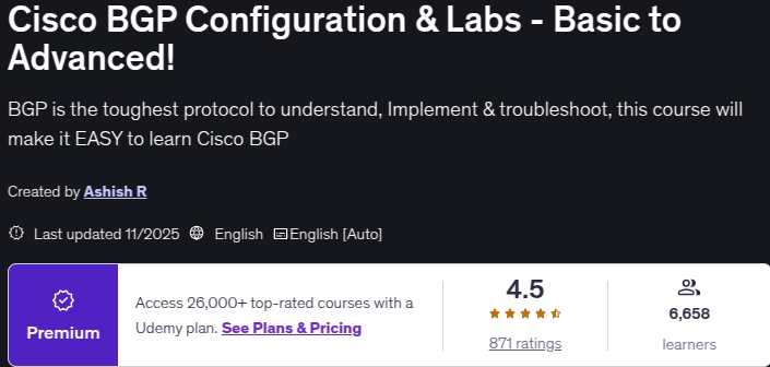 चित्र · Cisco BGP Configuration & Labs – बुनियादी से उन्नत! 2025-11