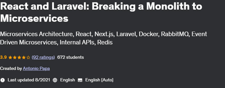 Pictures · Udemy — React and Laravel: Breaking a Monolith to Microservices 2021-8