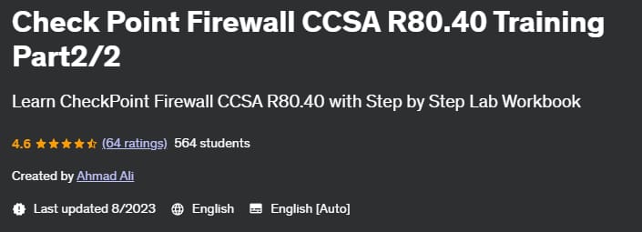 Pictures · Check Point Firewall CCSA R80.40 Training Part2/2 2023-4
